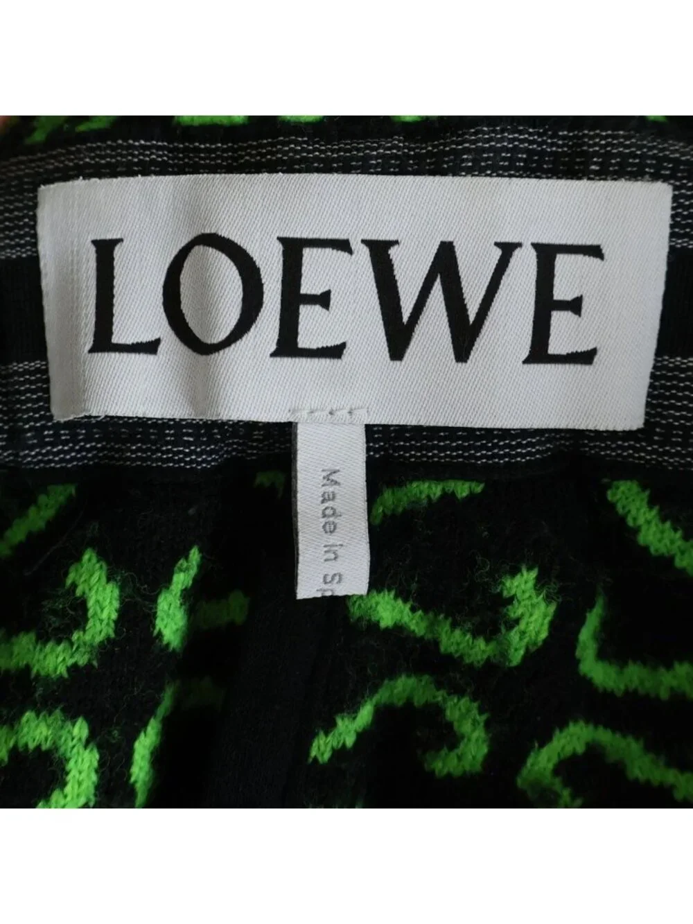 Loewe Jacquard Bermuda Shorts Anagram Black Green